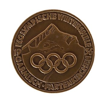 1936 Winter Olympics Garmisch-Partenkirchen Participation Medal from Kimmo Leinonens Personal Collection with LOA