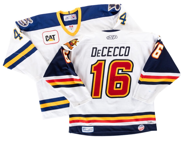 Bret DeCeccos (ECHL C.2001-02) and Tomas Mojzis (AHL C.2005-06) Peoria Rivermen Game-Worn/Game-Issued Jerseys