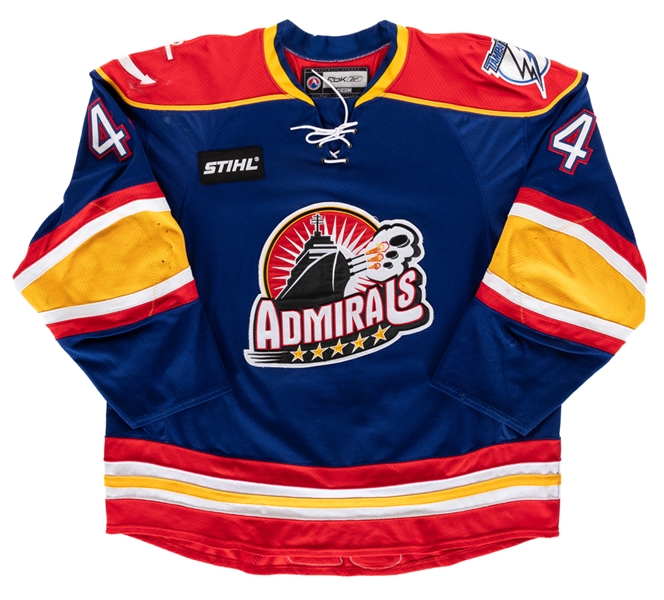 Vladimir Mihaliks 2009-10 AHL Norfolk Admirals Signed Game-Worn Jersey 