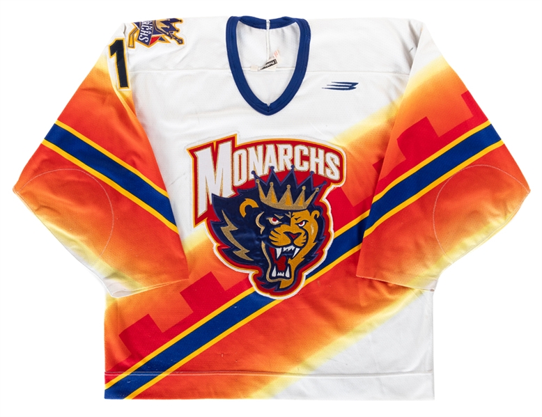 David Lemanowiczs 1996-97 AHL Carolina Monarchs Game-Worn Jersey - 2nd and Last Season for the Team