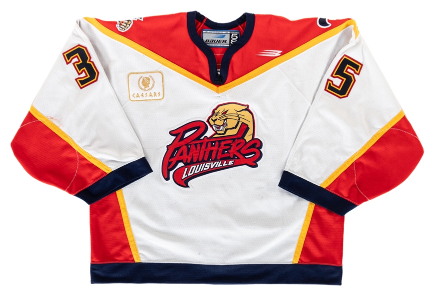 Scott Fankhousers 1999-2000 AHL Louisville Panthers Inaugural Season Game-Worn Jersey 