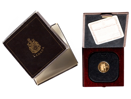 1976 Montreal Olympics $100 Gold Proof Coin in Original Box