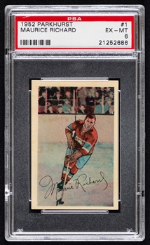 1952-53 Parkhurst Hockey Card #1 HOFer Maurice Richard - Graded PSA 6