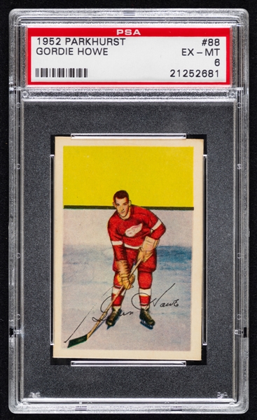 1952-53 Parkhurst Hockey Card #88 HOFer Gordie Howe - Graded PSA 6