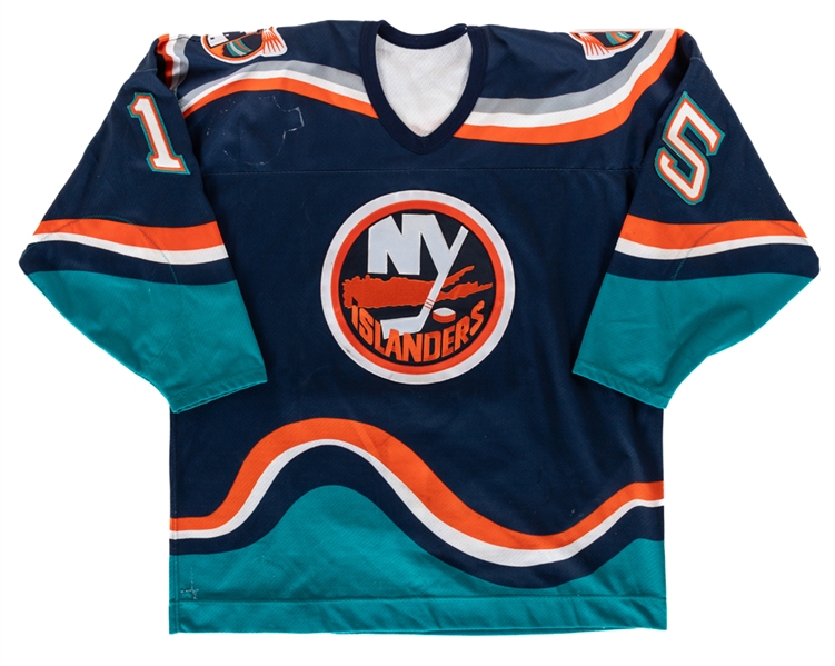 Bryan Smolinskis 1996-97 New York Islanders Game-Worn Jersey 