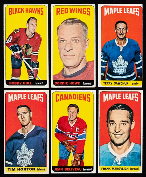 1964-65 Topps Hockey Tall Boys Complete 110-Card Set with PSA/SGC-Graded Cards (5) - Nice Overall Condition Set!