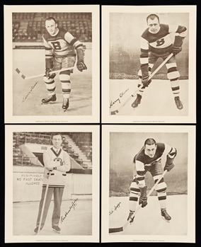 Boston Bruins 1933-34 Boston Garden Program Supplements Near-Complete Collection of 15/16 including Shore, Ross, Oliver and Stewart