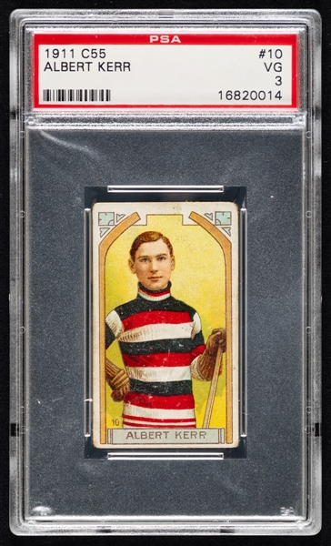 1911-12 Imperial Tobacco C55 Hockey Card #10 Albert Kerr Rookie - Graded PSA 3