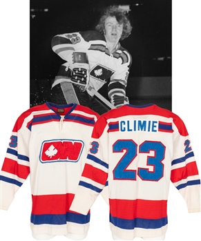 Ron Climies 1972-73 WHA Ottawa Nationals Inaugural Season Game-Worn Jersey - First and Only Season for Team in WHA! - Photo-Matched!