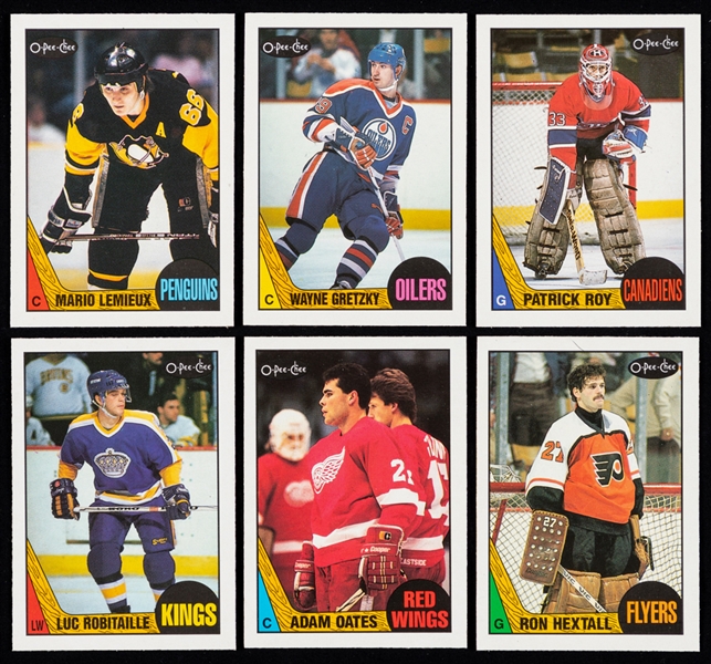 Late-1980s/Early-1990s O-Pee-Chee, Topps, Upper Deck Sets, Near Sets and Wax Boxes Including 1987-88 OPC Sets (2), 1990-91 UD Sealed Wax Box & 2001-02 Upper Deck Series Two Hobby Sealed Wax Box