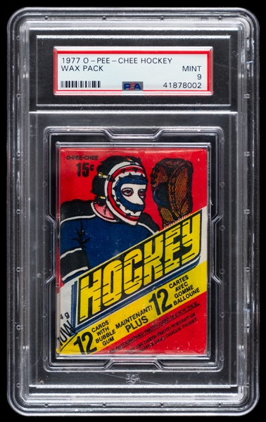 1977-78 O-Pee-Chee Hockey Unopened Wax Pack - Graded PSA MINT 9