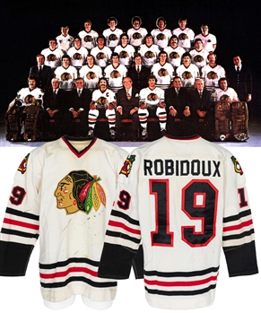 Harold Phillipoffs (1979-80), Ron Sedlbauers (1979-80 and 1980-81) and Florent Robidouxs (1980-81) Chicago Black Hawks Game-Worn Jersey with LOA - Multiple Photo-Matches!