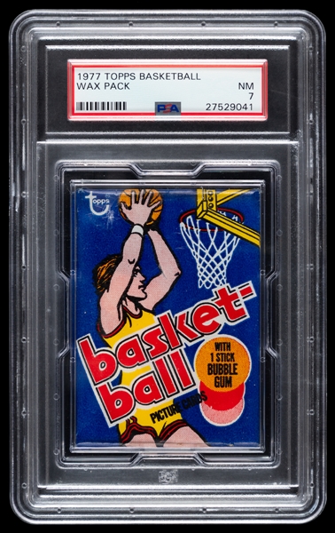 1977-78 Topps Basketball Unopened Wax Pack - Graded PSA NM 7