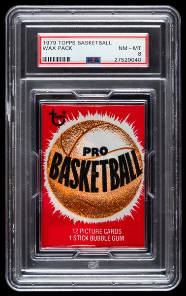 1979-80 Topps Basketball Unopened Wax Pack - Graded PSA NM-MT 8