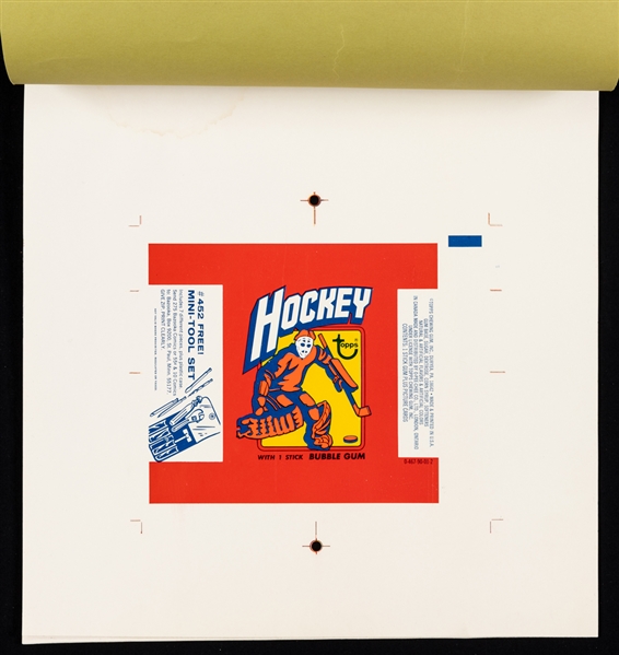 1972-73 Topps Hockey Wrapper Progressive Print Booklet