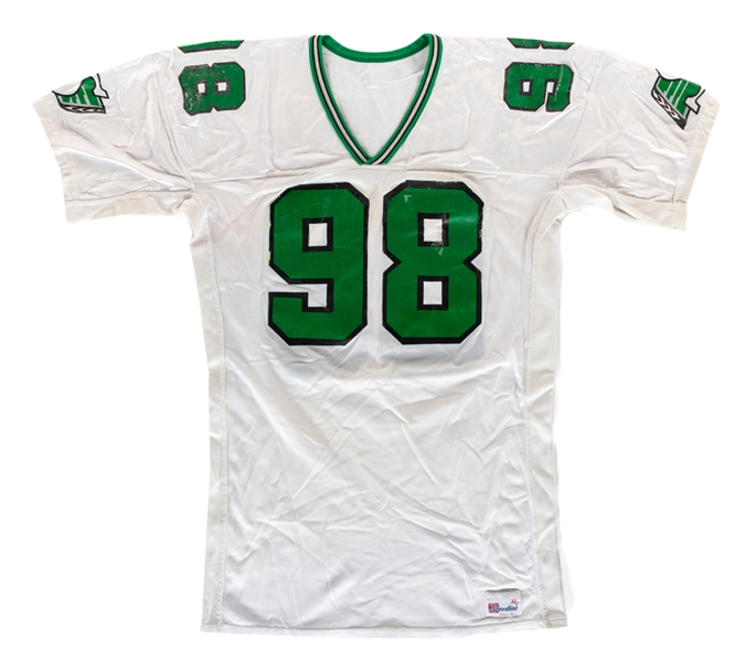 Jearld Baylis 1992 Saskatchewan Roughriders Game-Worn Jersey - Heavy Game Wear! - Numerous Team Repairs!