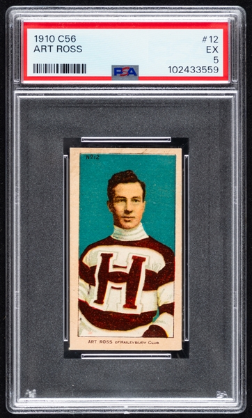 1910-11 Imperial Tobacco C56 Hockey Card #12 HOFer Arthur "Art" Ross Rookie - Graded PSA 5