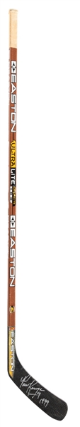Paul Kariyas Circa 1999 Anaheim Mighty Ducks Signed Easton Game-Issued Stick