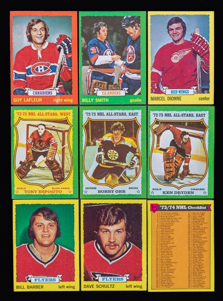 1973-74 and 1974-75 Topps Hockey Complete Card Sets - Also Includes 1973-74 Team Emblems Stickers Set (22)