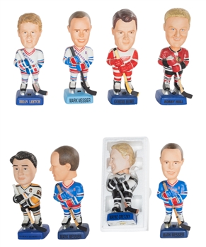 NHL Greats S.A.M. Limited-Edition Bobble Head Doll Collection (8) In Original Boxes Including Wayne Gretzky, Mario Lemieux,  Mark Messier and Others  