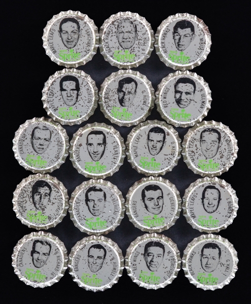 Scarce 1964-65 Sprite Hockey Bottle Cap Complete Set of 108