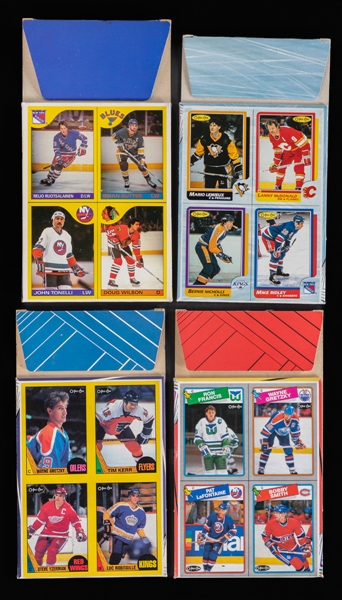 1985-86 to 1990-91 O-Pee-Chee Box Bottoms Hockey Card Complete Panels (97)