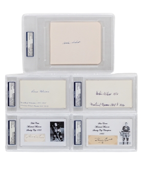 Montreal Maroons Autograph Collection (12) Including PSA/DNA Certified Autographs (7) Including Deceased HOFer Babe Siebert