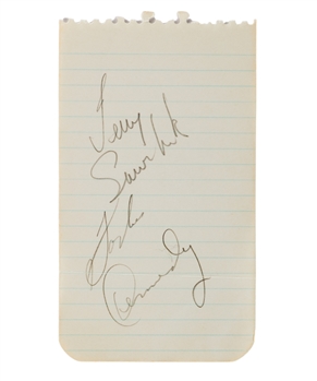 Deceased HOFer Terry Sawchuk Signed Booklet Page with JSA Auction LOA Plus Terry Sawchuk Lefty Wilson Replica Mask