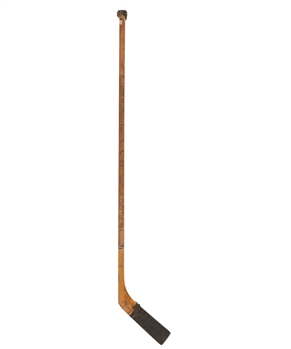 Claude Provosts Mid-1950s Montreal Canadiens Game-Used CCM Stick Plus "CCM Vintage" Custom Jersey with Inserted Signature Cut