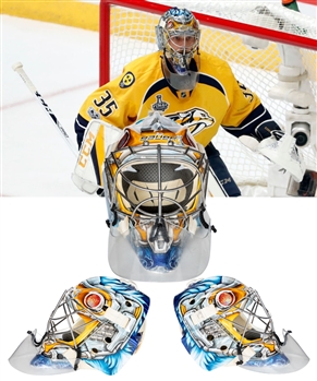 Pekka Rinnes 2016-17 Nashville Predators "Pred-Lord" Game-Worn Bauer Goalie Mask by DaveArt from His Personal Collection with LOA - Photo-Matched to Regular Season, Playoffs and Stanley Cup Finals!