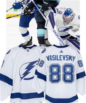 Andrei Vasilevskiy’s 2022-23 Tampa Bay Lightning Game-Worn Jersey with Team COA –  Photo-Matched! 