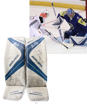 Andrei Vasilevskiys 2018 NHL All-Star Game Final "Team Atlantic" Photo-Matched Bauer Signed Blocker, Glove and Signed Pads Plus Game-Worn Brians 2014-15 Rookie Season Pants and Signed Skates 