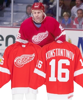 Vladimir Konstantinovs 1993-94 Detroit Red Wings Game-Worn Jersey