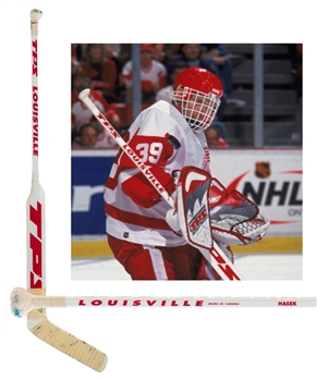 Dominik Haseks 2001-02 Detroit Red Wings Louisville TPS Game-Used Stick - Stanley Cup Championship Season!