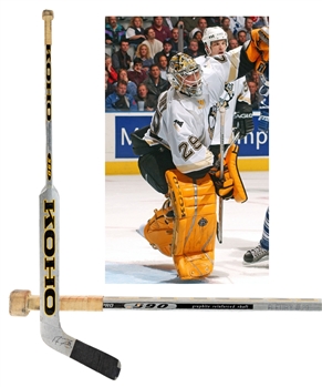 Marc-Andre Fleurys 2003-04 Pittsburgh Penguins Rookie Season Signed Koho Game-Used Stick