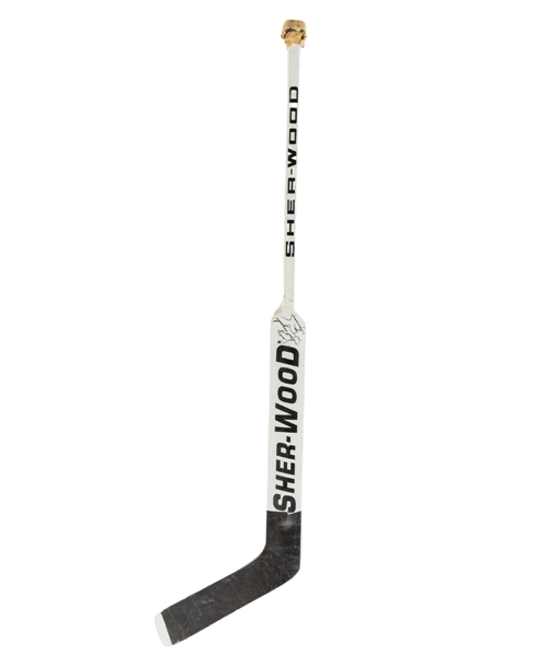 Tom Barrassos 1992-94 Pittsburgh Penguins Signed Sher-Wood Game-Used Stick