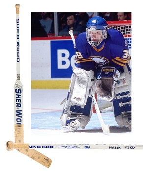 Dominik Hasek’s Early-to-Mid-1990s Buffalo Sabres Signed Sher-Wood Game-Used Stick