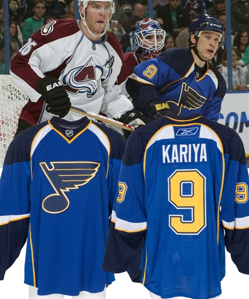 Paul Kariyas 2009-10 St. Louis Blues Game-Worn Jersey - Photo-Matched!  
