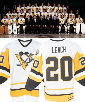 Jamie Leachs 1989-90 Pittsburgh Penguins Game-Worn Rookie Season Jersey - 1990 NHL All-Star Game Patch!