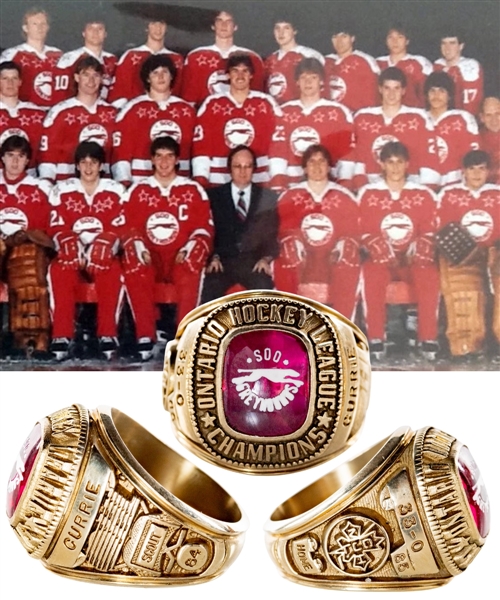 Soo Greyhounds 1984-85 OHL J. Ross Robertson Cup Championship Ring - Perfect 33-0 Home Season Record!