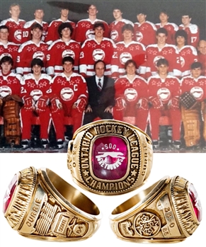 Soo Greyhounds 1984-85 OHL J. Ross Robertson Cup Championship Ring - Perfect 33-0 Home Season Record!