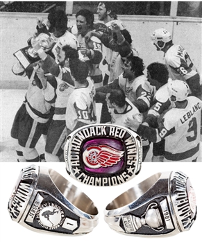 Al Jensens 1980-81 AHL Adirondack Red Wings Calder Cup Championship Ring