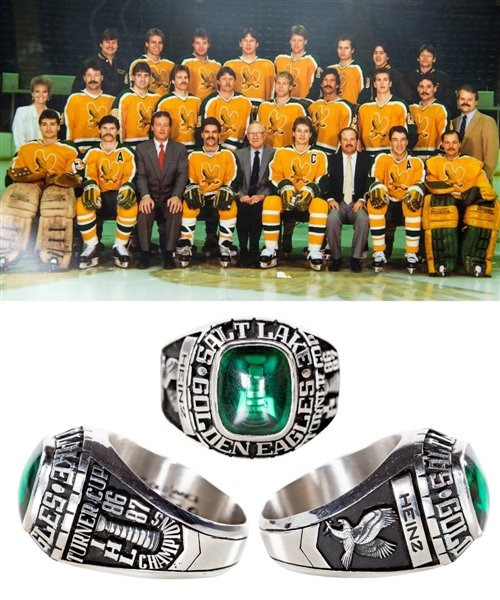 Rick Heinzs 1986-87 Salt Lake Golden Eagles IHL Turner Cup Championship Ring