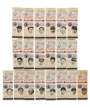 1959 First Federal Savings "Famous Senators" Matchbooks Complete Set (20) Including Walter Johnson