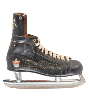 Bobby Hull Chicago Blackhawks Signed Vintage Daoust Skate with Multiple Annotations - JSA Authenticated