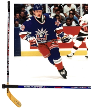 Wayne Gretzky’s 1996-97 New York Rangers Signed Easton Silver Tip Game-Used Stick with LOA (Lou Nolan Collection)