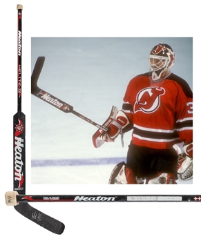 Martin Brodeur’s 1996-97 New Jersey Devils Signed Heaton Game-Used Stick with LOA (Lou Nolan Collection) - William M. Jennings Trophy Winning Season!