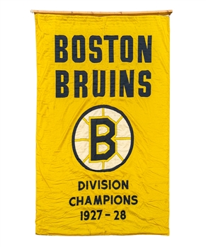 Huge 1927-28 Boston Bruins Championship Banner from Boston Garden (8 x 12)
