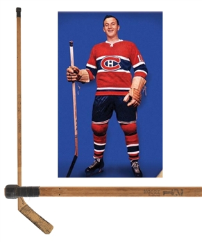 Dickie Moores Early-1960s Montreal Canadiens Signed CCM Custom Pro Game-Used Stick