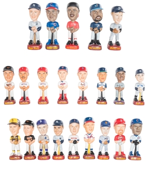 MLB Greats S.A.M. Limited-Edition Bobble Head Dolls (22) In Original Boxes Includes Ty Cobb, Babe Ruth, Roger Maris, Whitey Ford, Ken Griffey Jr, Roger Clemens and Others 